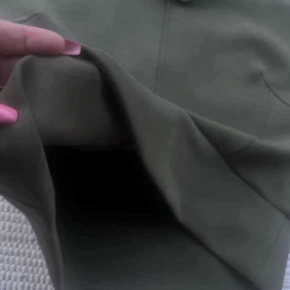 Calia Scuba Pullover Olive Green Funnel Neck Sweatshirt Size Small - Picture 3 of 12